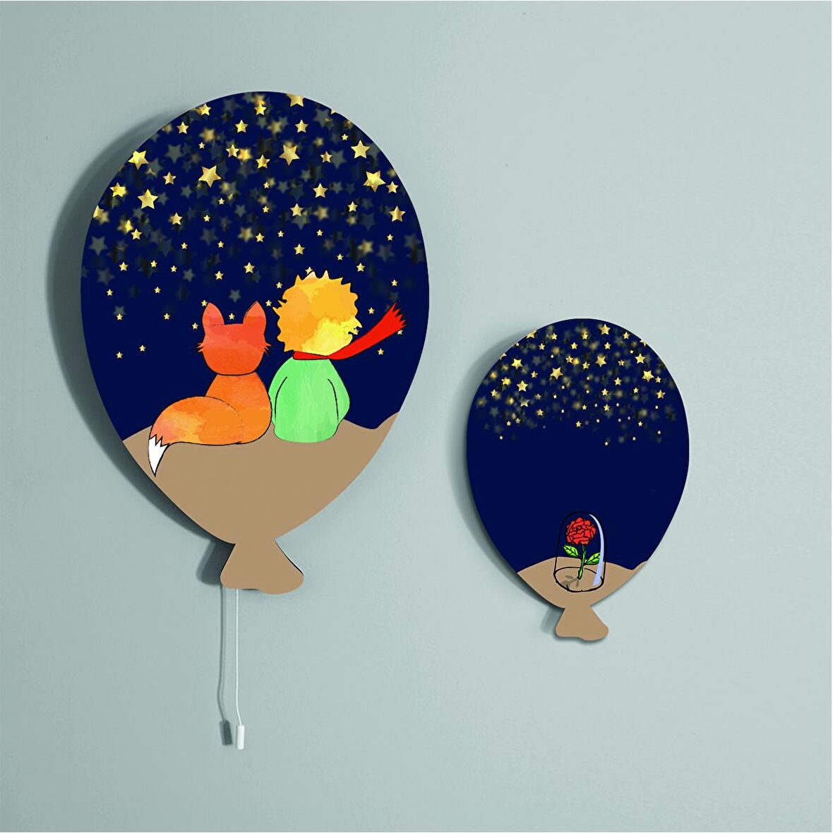 Bebek Çocuk Yatak Odası İkili Balon Dekoratif Duvar Dekorasyon Ürünleri Model 9450