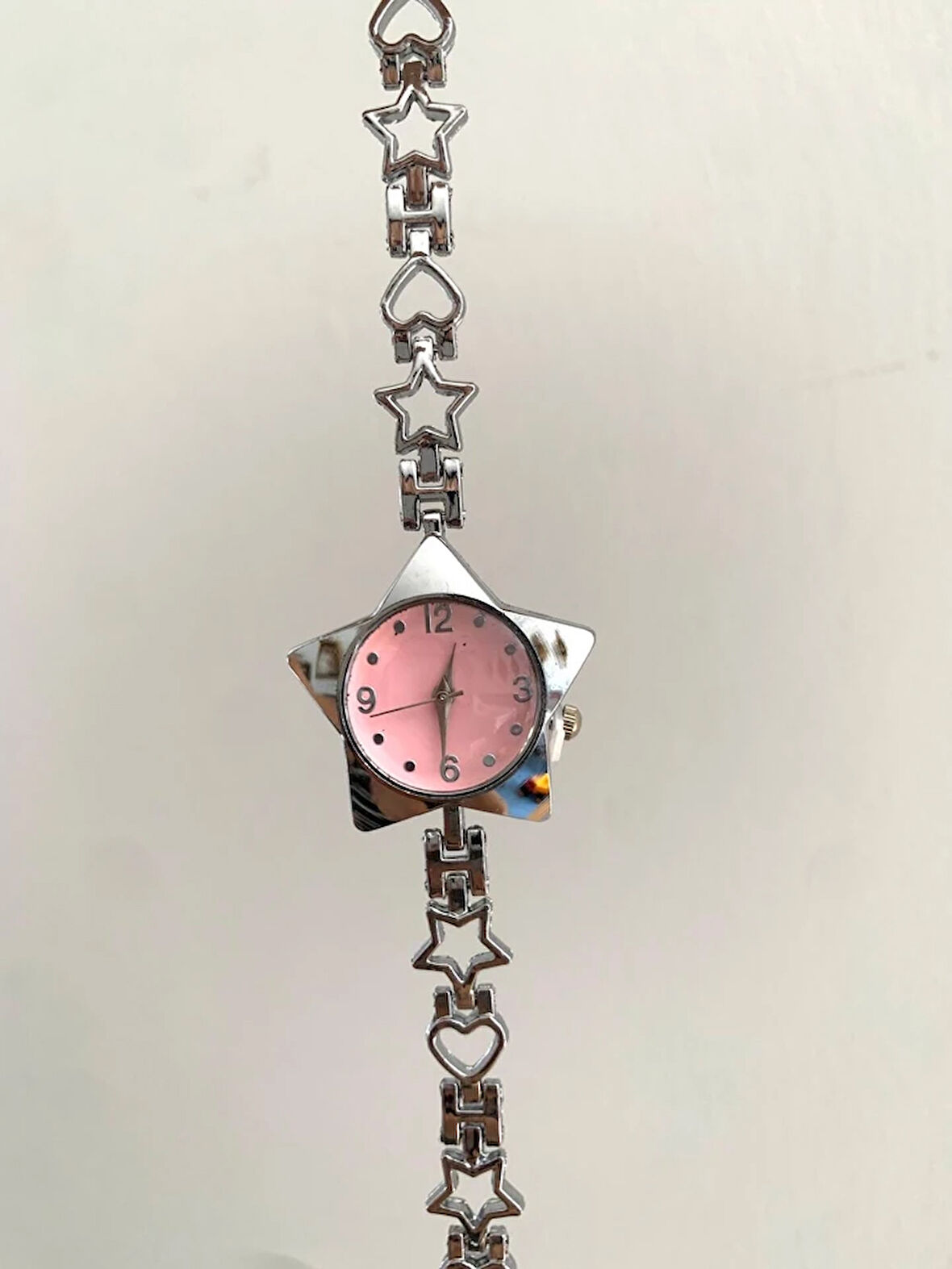 Yıldız Kadranlı Kalp Kordonlu Model Kadın Kol Saati