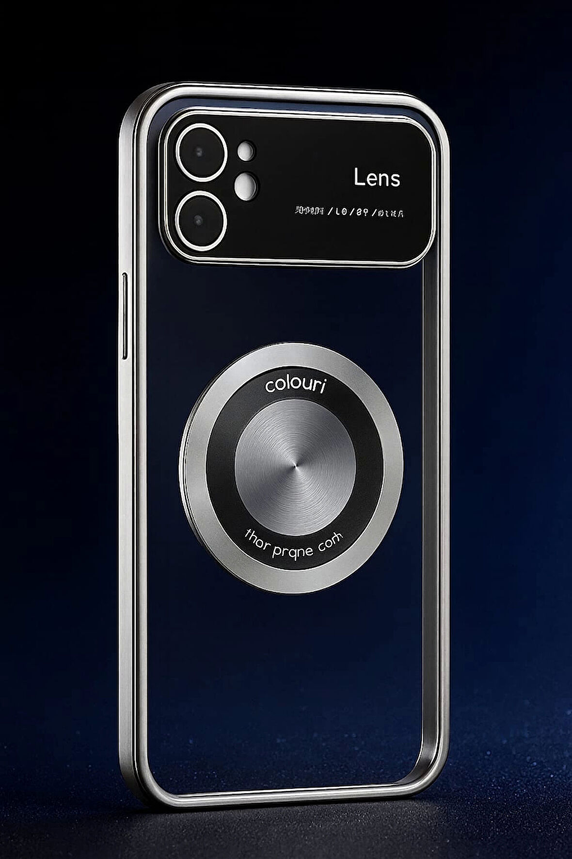 İphone 11 Kılıf Kamera Korumalı Magsafe Colourl Gümüş