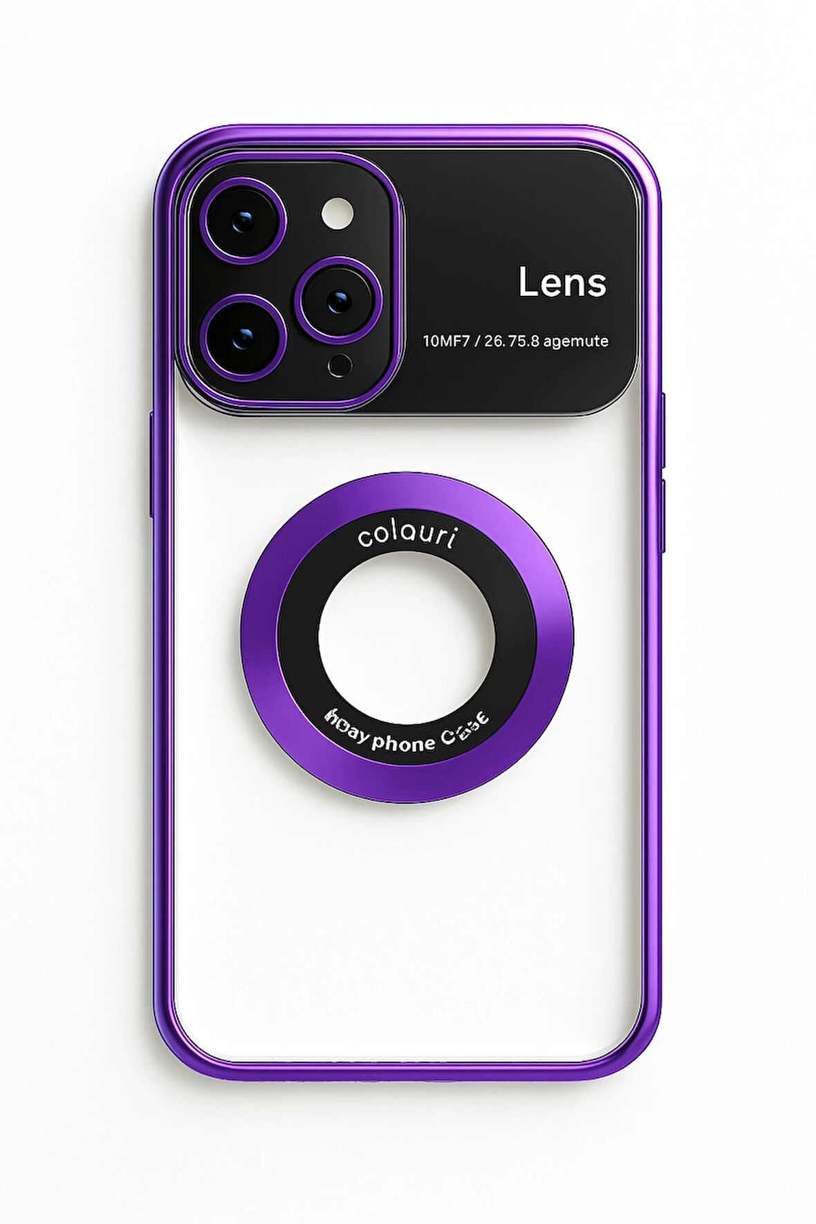 İphone 15 Pro Max Kılıf Kamera Korumalı Magsafe Colourl Mor