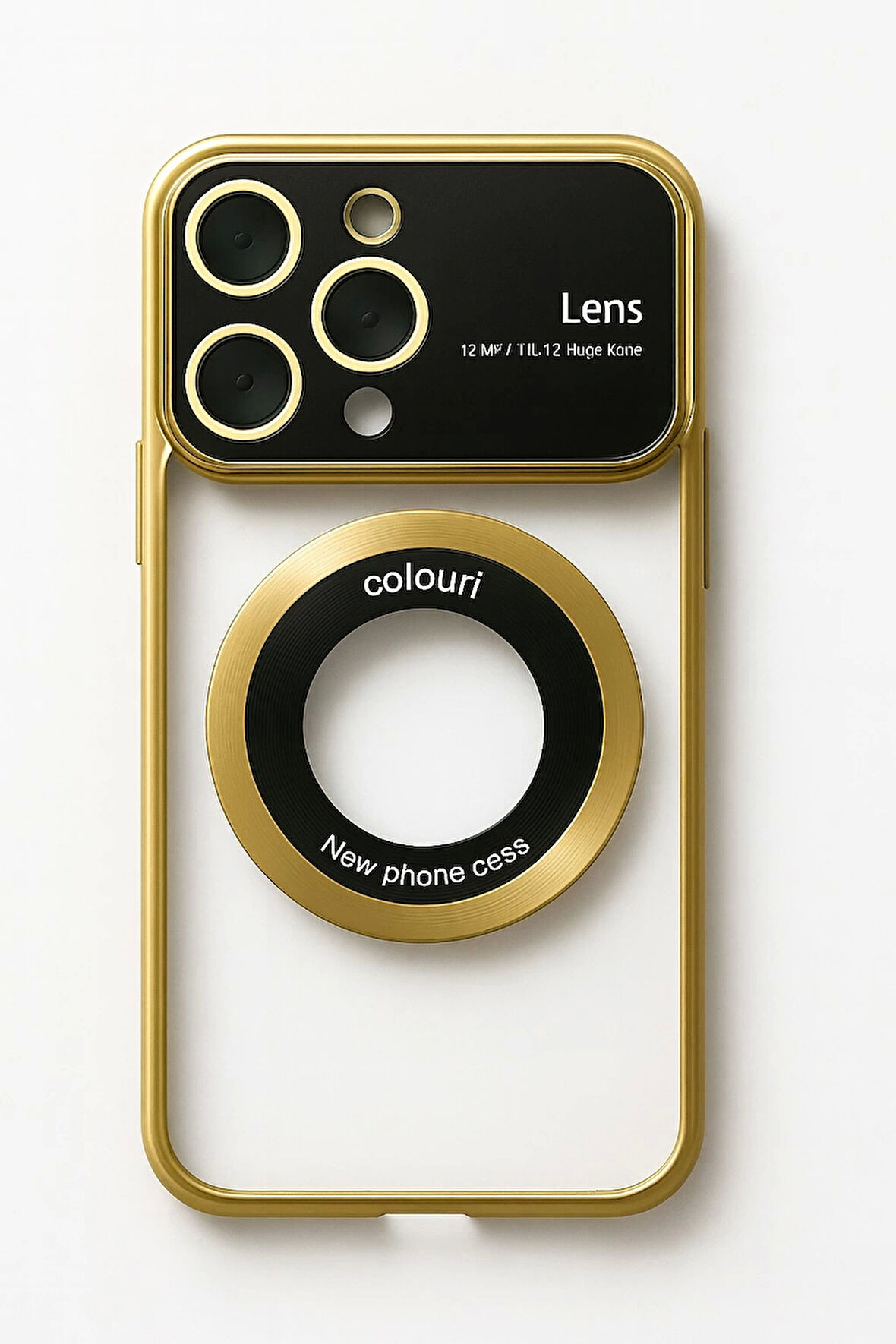 İphone 14 Pro Kılıf Kamera Korumalı Magsafe Colourl Gold