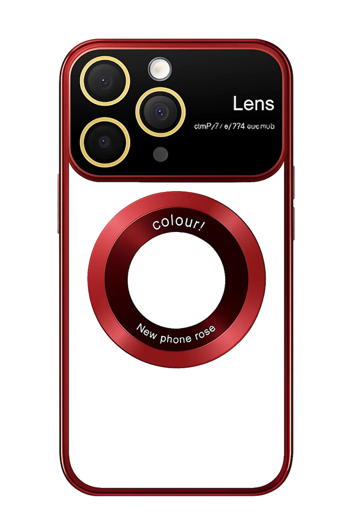 İphone 13 Pro Kılıf Kamera Korumalı Magsafe Colourl Koyu Kırmızı