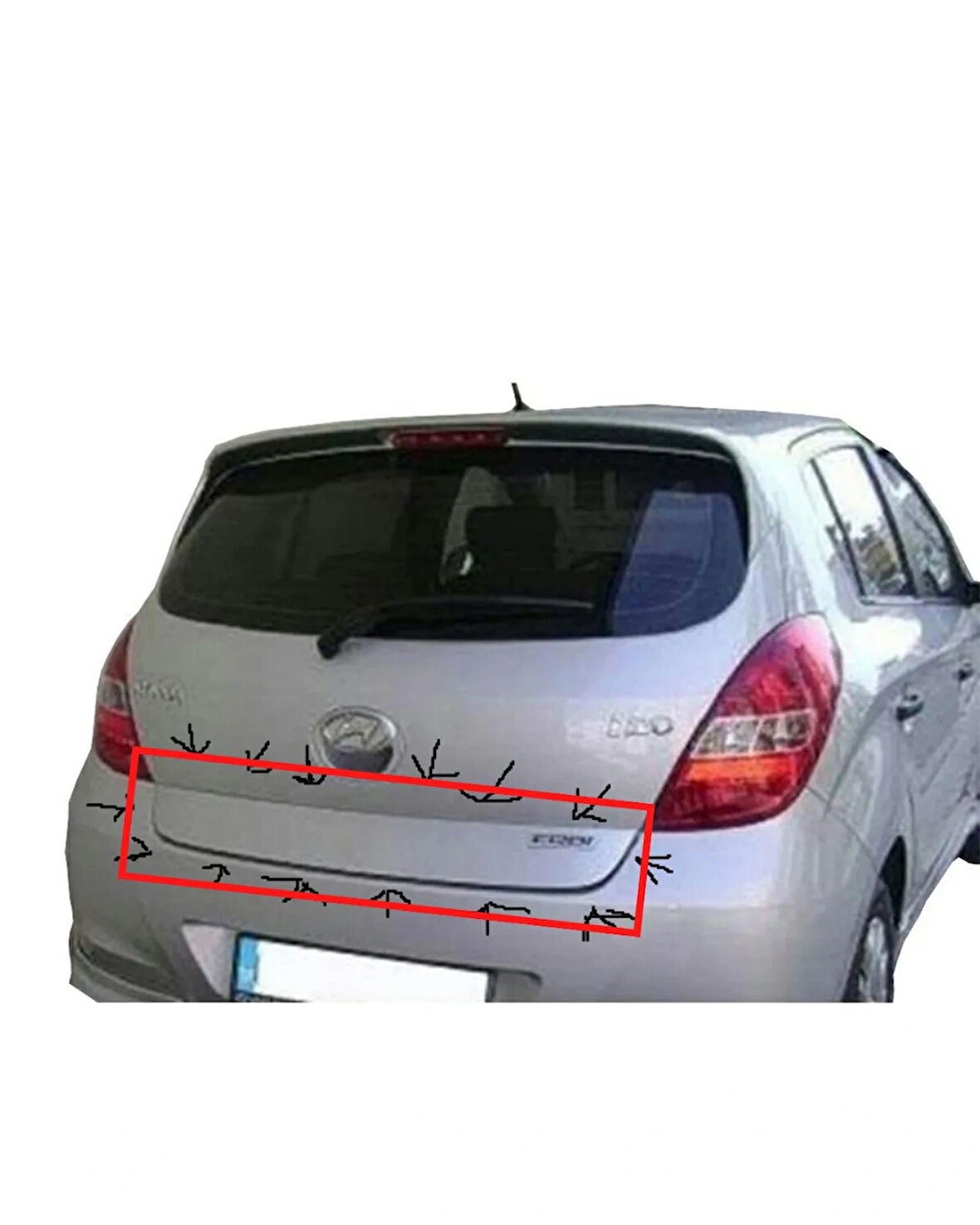 HYUNDAİ İ20 2009-2014 CAM ALTI SPOİLER (( BOYASIZ ))