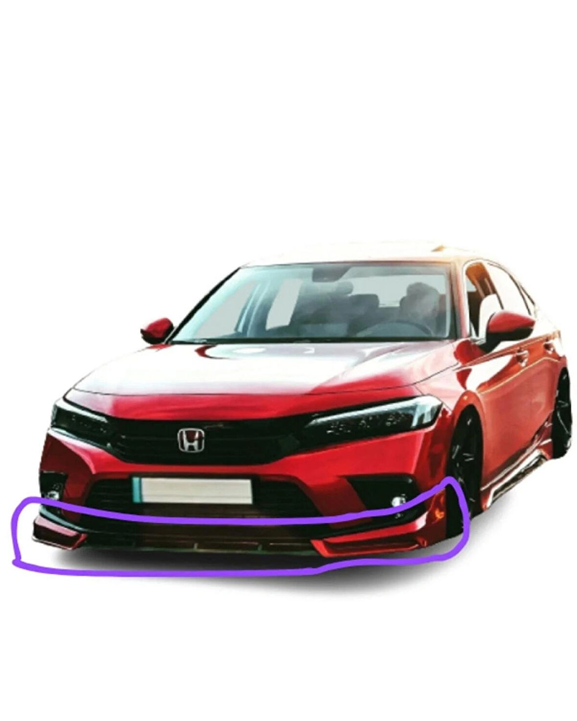 HONDA CIVIC FE1 2021 ÜSTÜ SEDAN ÖN TAMPON EKİ (( BOYASIZ ))