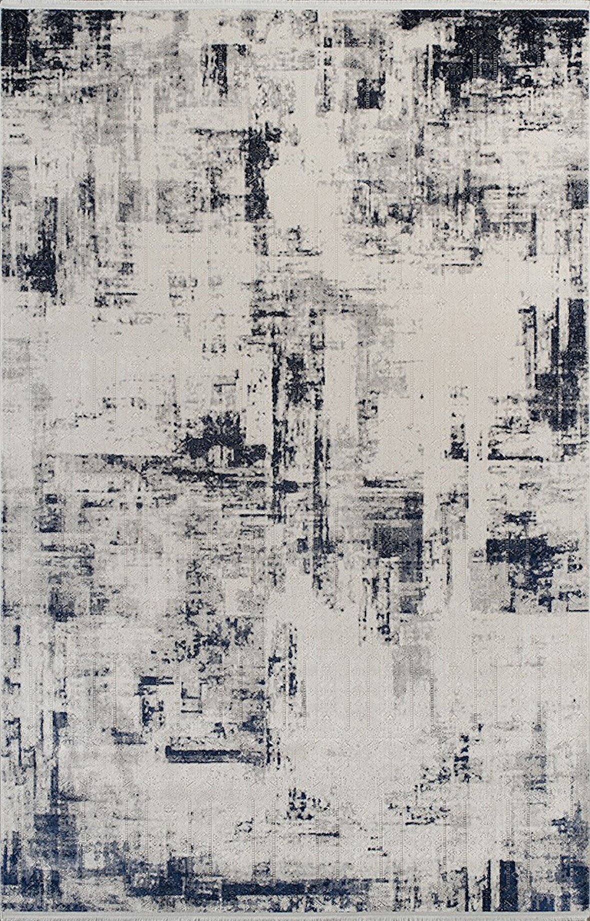 Pierre Cardin Pier Zen HG10A Krem Lacivert Viskon Akrilik Yumuşak Leke Tutmaz Silinebilir Halı