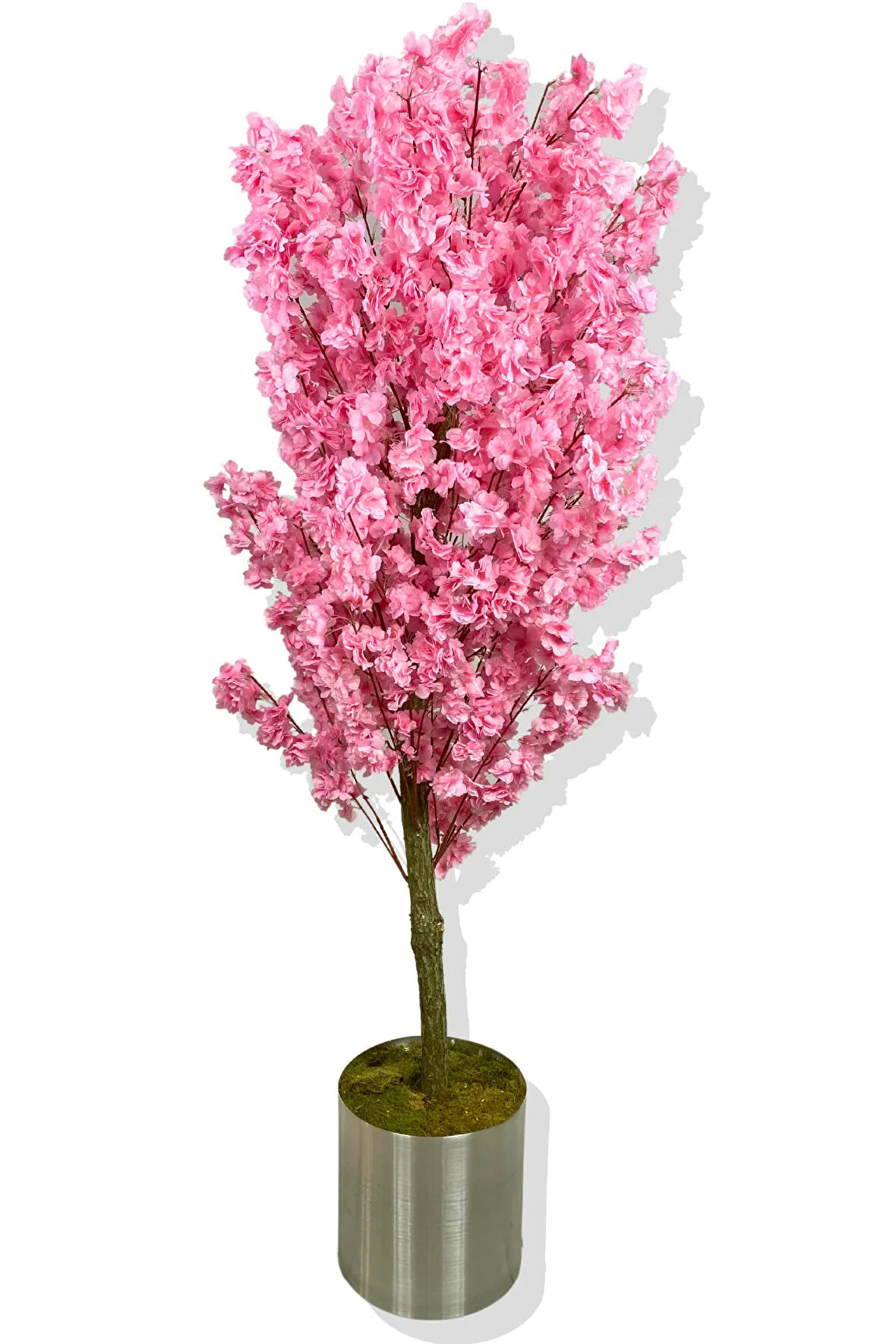 PEMBE LÜX YAPRAK BAHAR DALI YAPAY AĞAÇ 180 CM 30X30METAL SAKSI