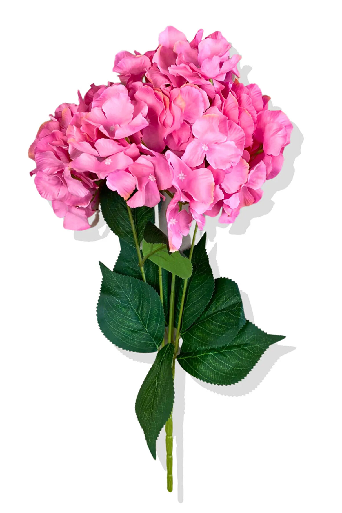 Yapay Koyu Pembe Ortanca Demeti 35 Cm 5 Dal