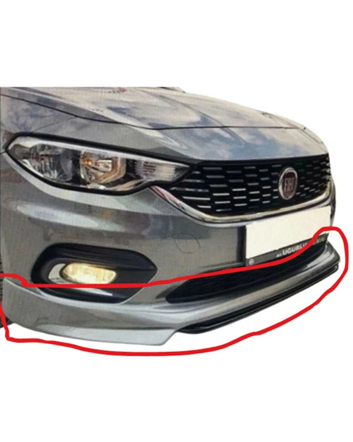  EGEA HB/SEDAN 2015-2017 ÖN TAMPON EKİ (( 695 KURŞUN GRİ BOYALI ))