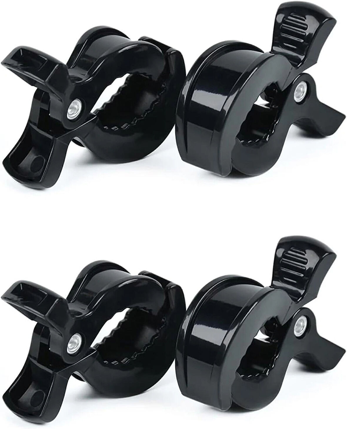 Microcase Bebek Arabası Battaniye Havlu Puset Tutucu Çok Amaçlı  Kıskaçlı Mandal - SİYAH AL4537 4 adet