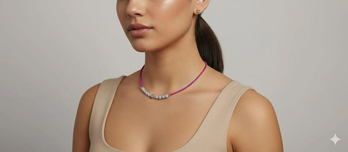 ESU BOHEM PEMBE KOLYE