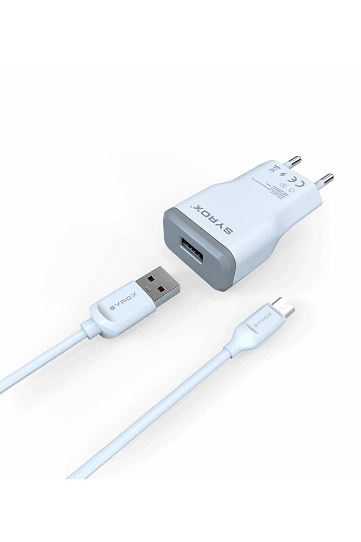 Syrox EU-39 USB Hızlı Şarj Aleti Beyaz
