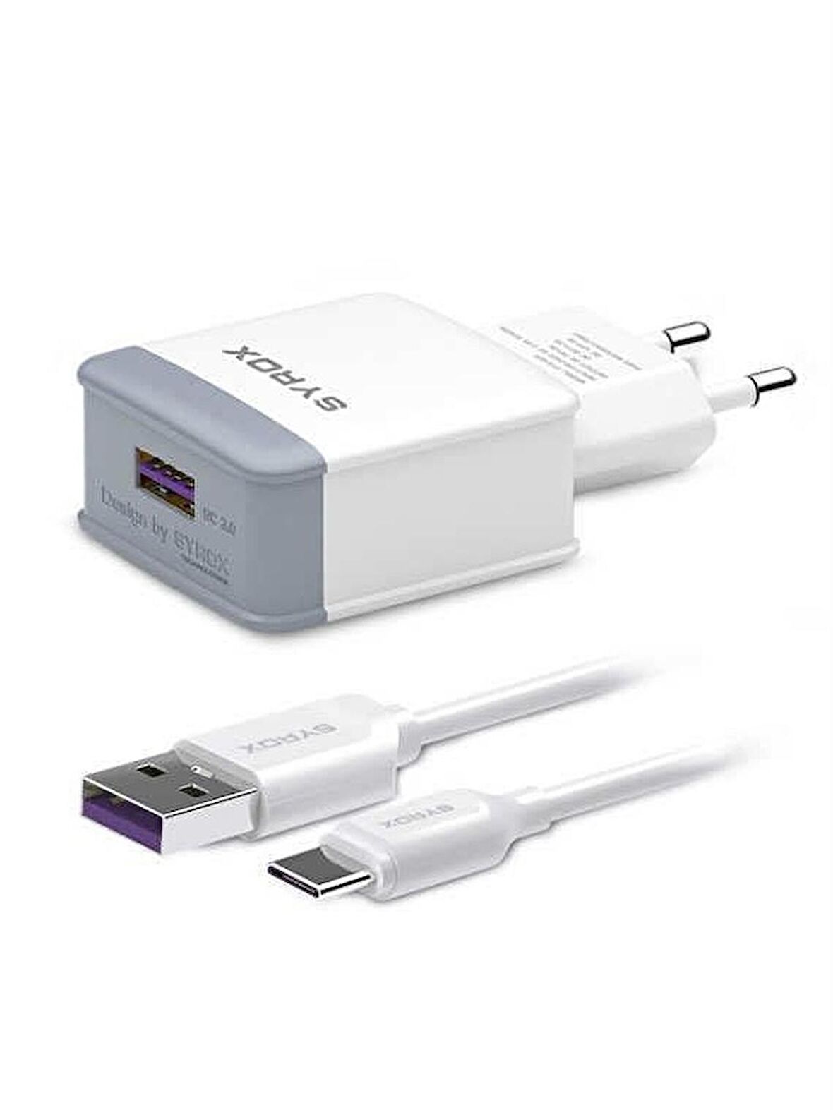 Huawei P Smart Z Uyumlu Type-C Girişli Hızlı Şarj Aleti Cihazı Adaptör+Kablo 3.0A Q32