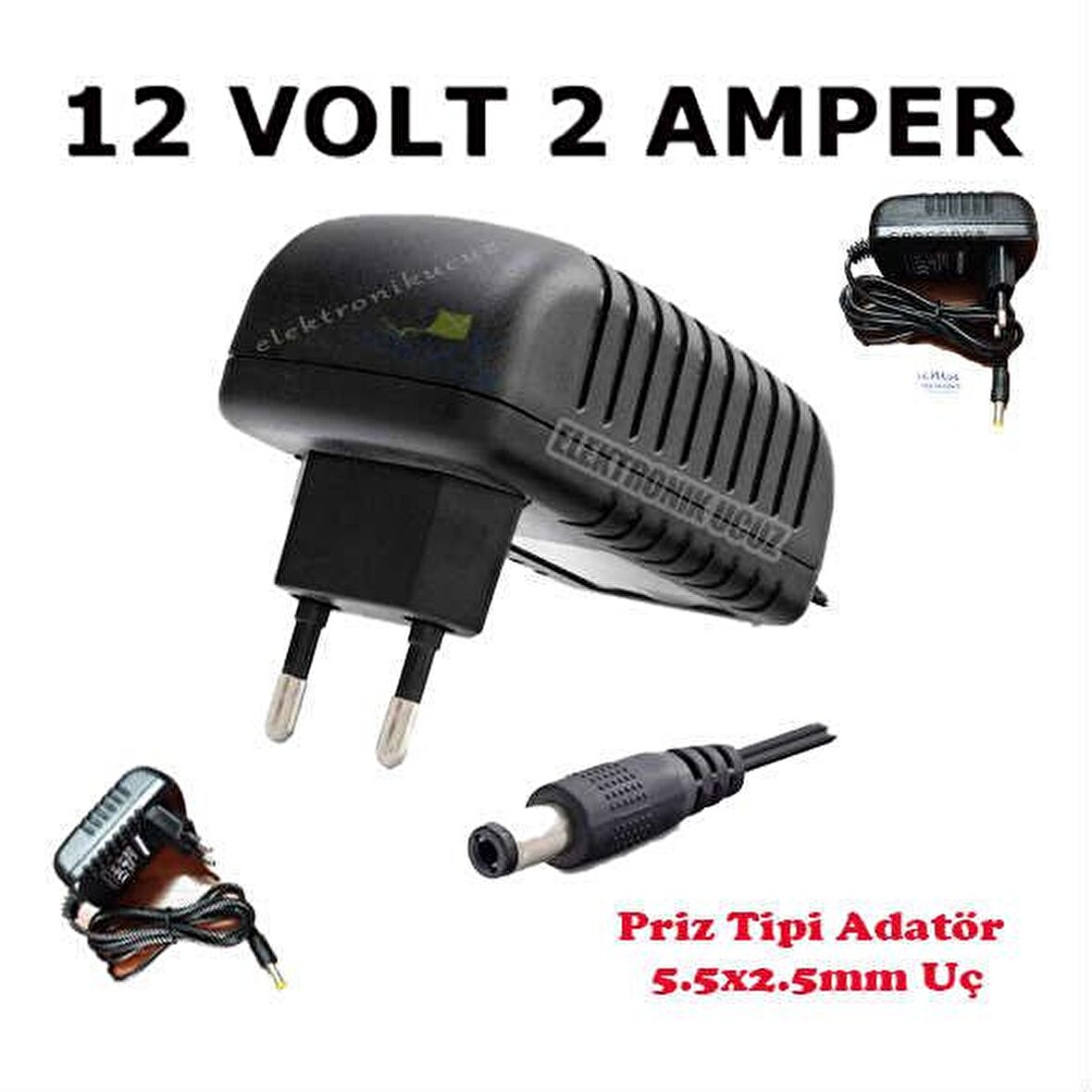EU-03-12 VOLT 2 AMPER 12V 2A - BOTECH UYDU ADAPTERÜ TRAFO SMPS GÜÇ KAYNAĞI