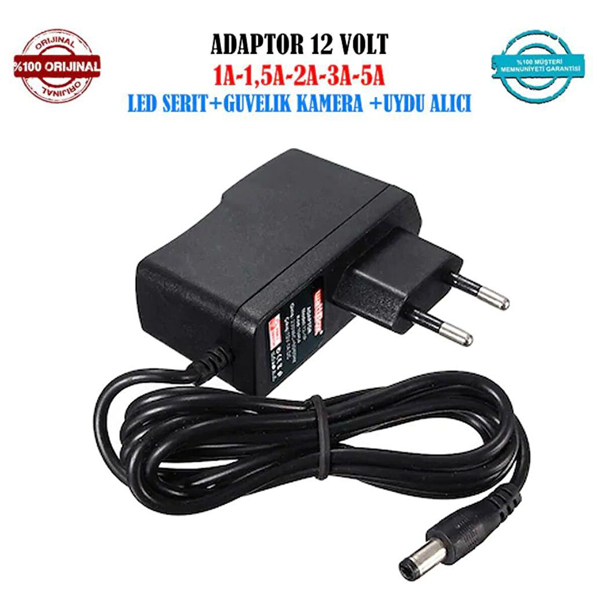 EU-04- 12v 1a 12 Volt 1 Amper Şerit Led Uydu Modem Adaptör 12v1ah 