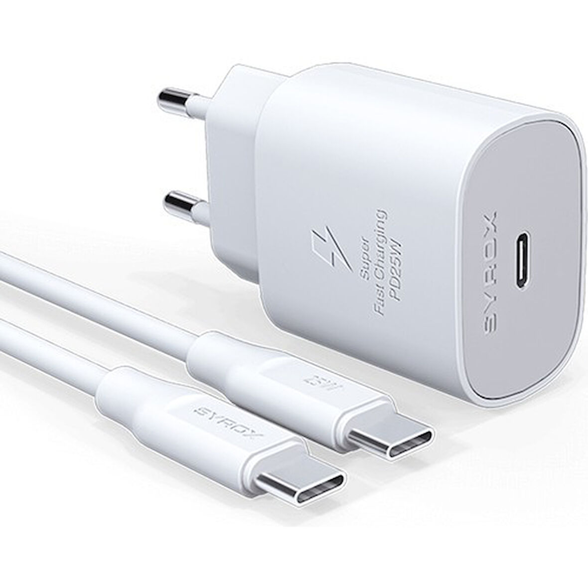 Samsung Galaxy Watch 6 uyumlu 25W Type-C çıkışlı 25W Adaptör+Type-c Kablolu iki ucu