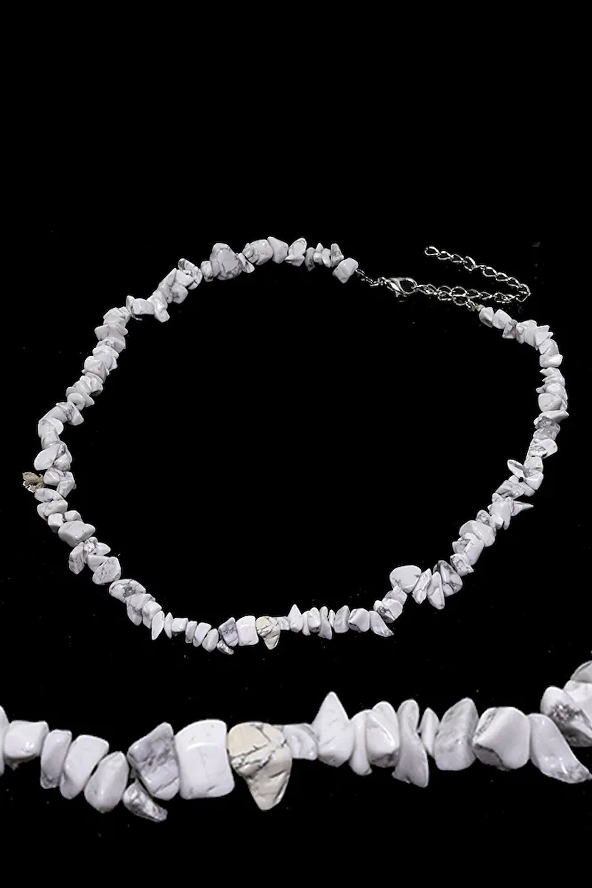 Sertifikalı Doğal Havlit Kırık Taşlı Kolye