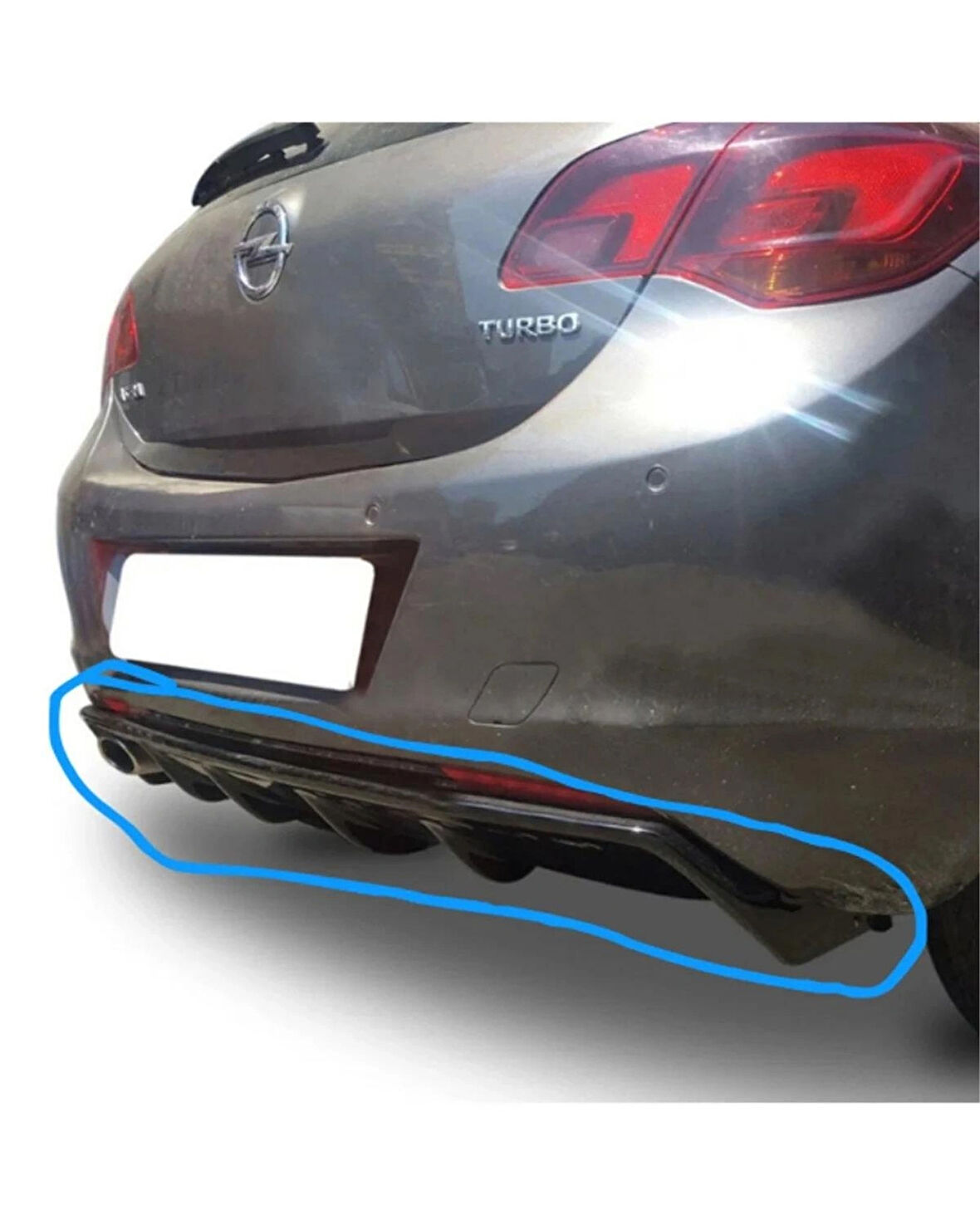 Opel Astra J Hb Makyajsız Difüzör (Plastik) (( PARLAK SİYAH ))