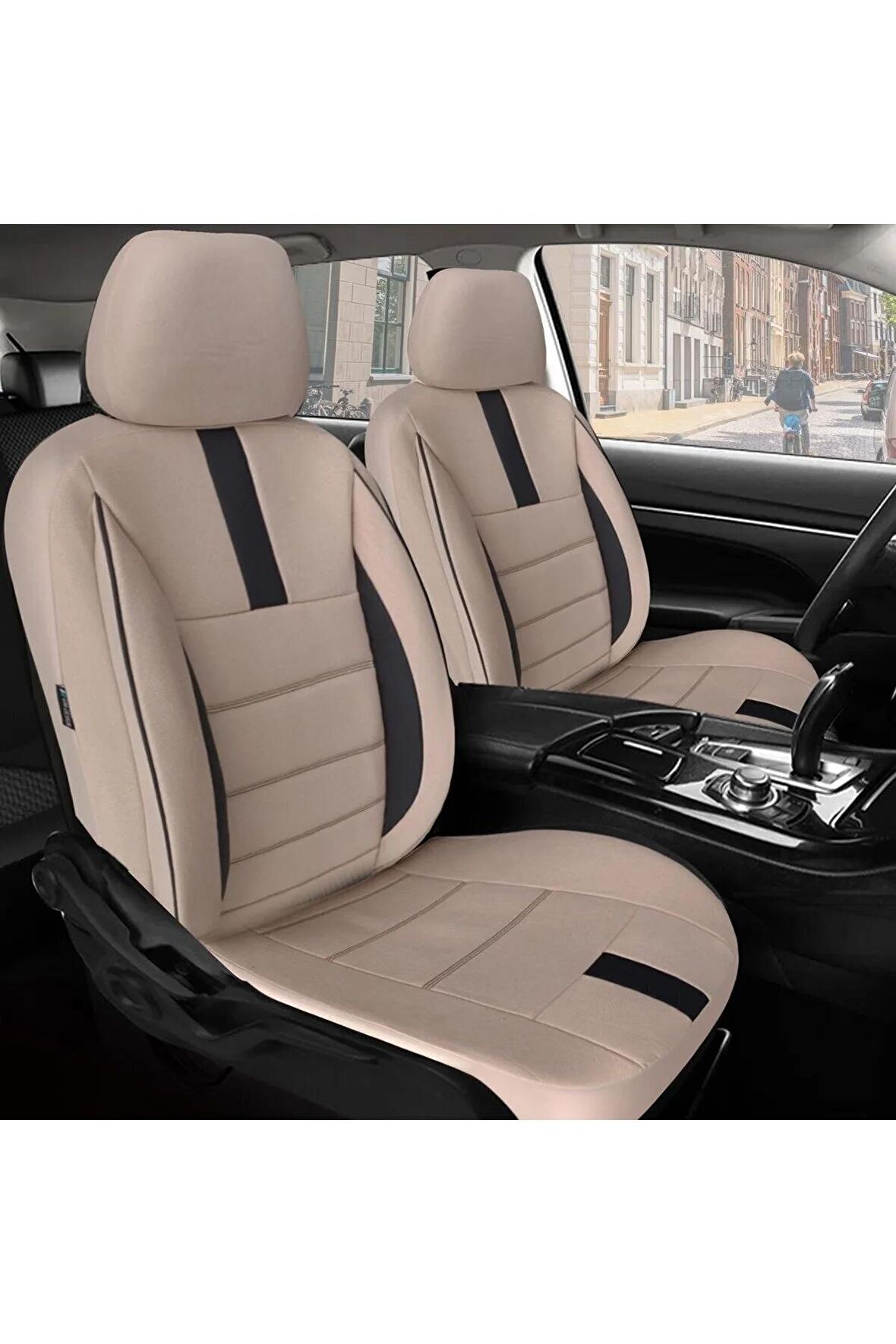 Unıversal NMS ONİKS BEJ Oto Koltuk Kılıfı Fiat Linea Uyumlu Oto Koltuk Kılıfı 57