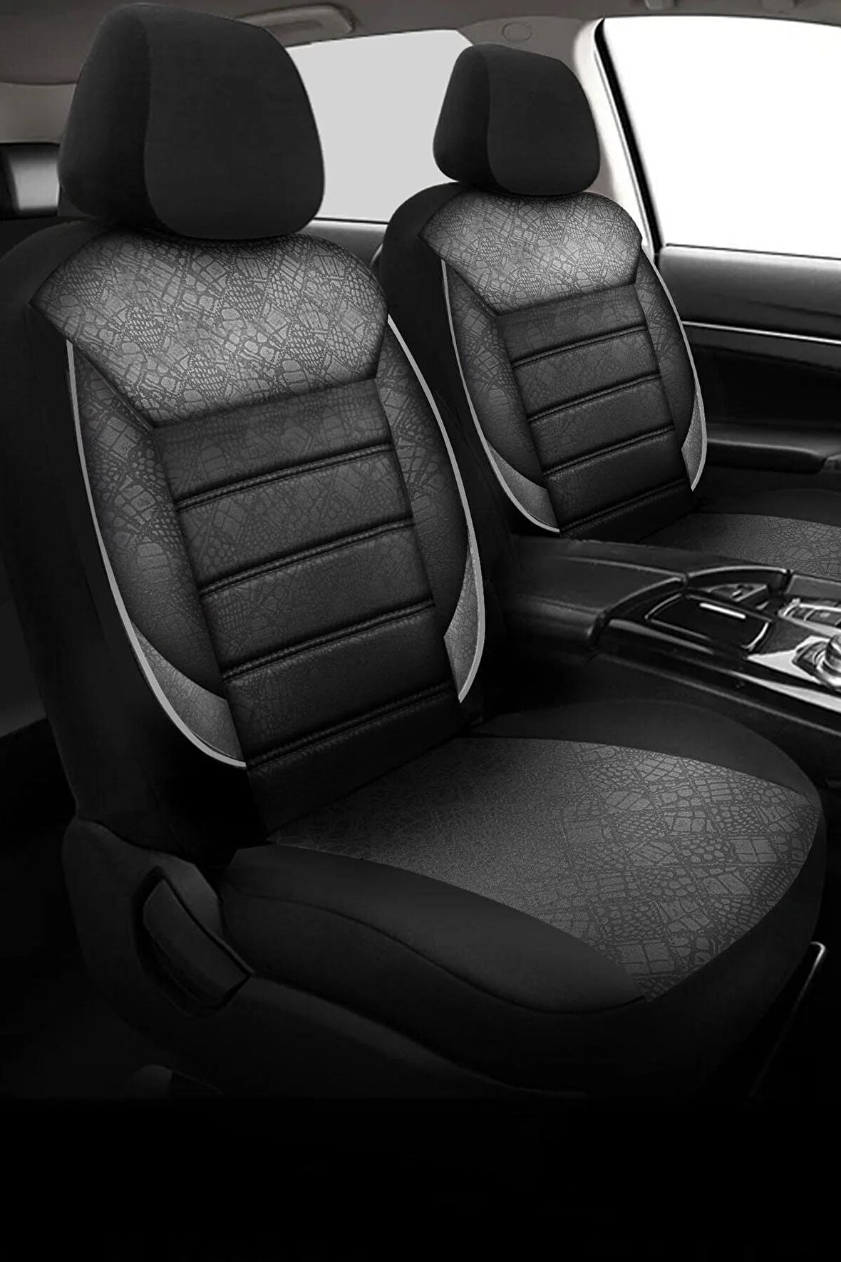 Gofya Füme Desenli Volkswagen Golf 4 Uyumlu Oto Koltuk Kılıfı