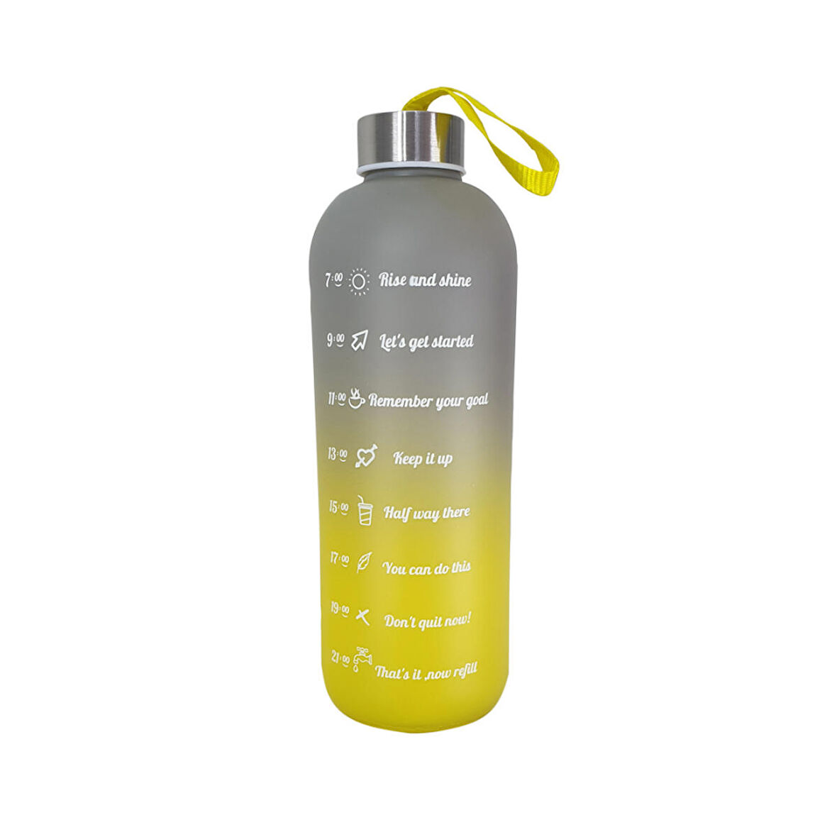 Renkli 1 LT Motivasyon Cam Su Matarası HK2704