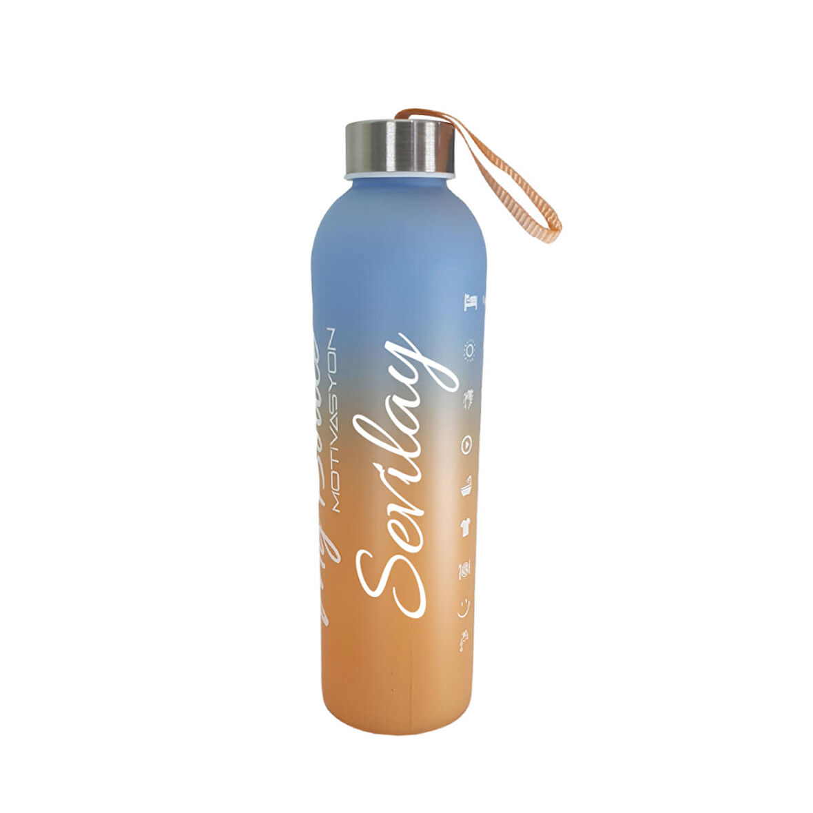 Kişiye Özel Renkli 750 ml Motivasyon Cam Su Matarası HK2709