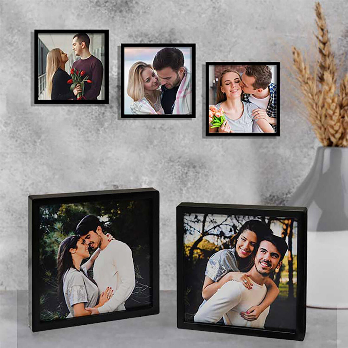 Yapışkanlı Sök Tak Pola Çerçeveler 12x12cm - 5'li Paket FOTO BASKI HEDİYELİ HK2713