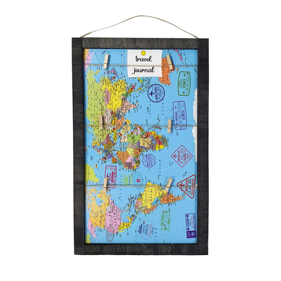 Seyahat Gezgini (Travel Journal) Tasarım İpli Fotoğraf Çerçevesi HK2724