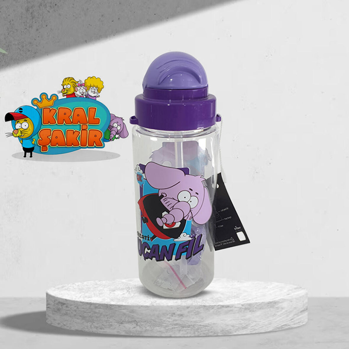 Kral Şakir Desenli Pipetli Tritan Matara 500 cc HK2737