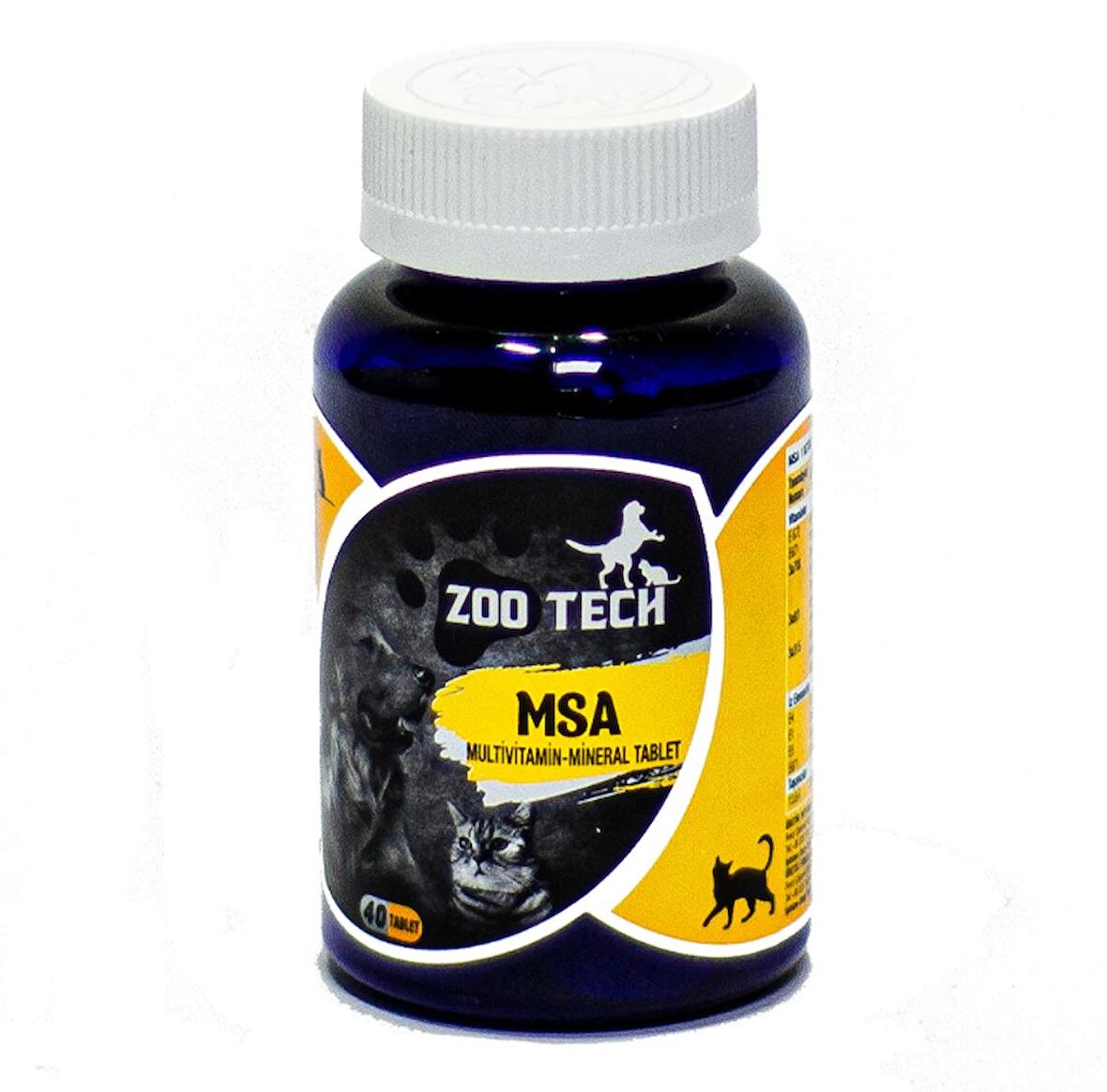 ZooTech Msa Vitamin 40 Tablet Kedi Köpek Multivitamin Mineral Protoin Tableti