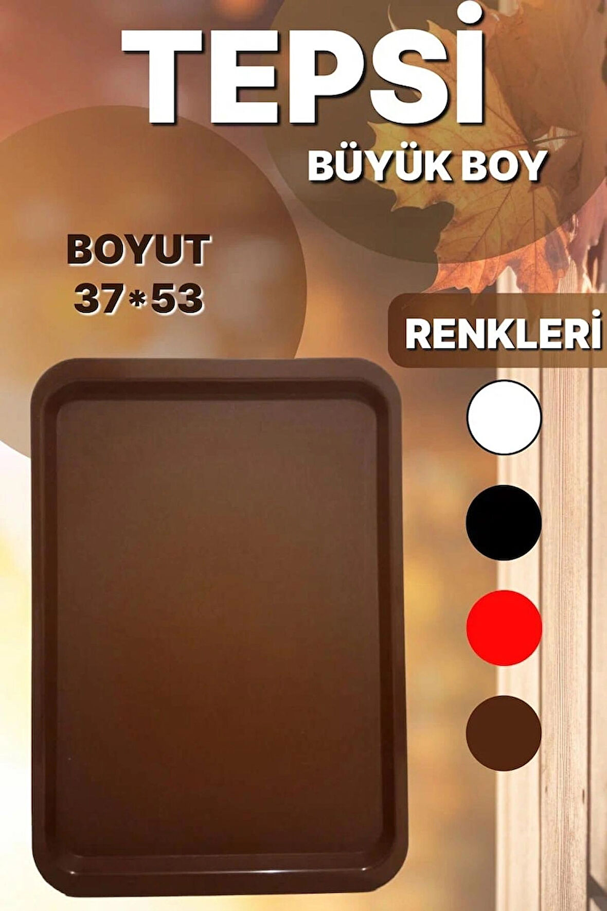 2 Lİ BÜYÜK BOY PLASTİK TEPSİ (53X37)