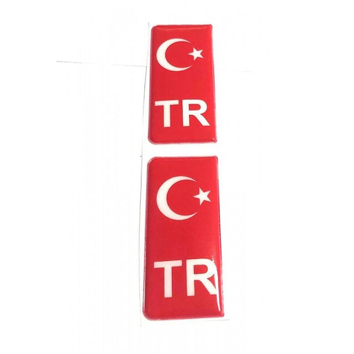 Tr Plaka Arması Damla Etiket Ay Yıldızlı Sticker 2'li