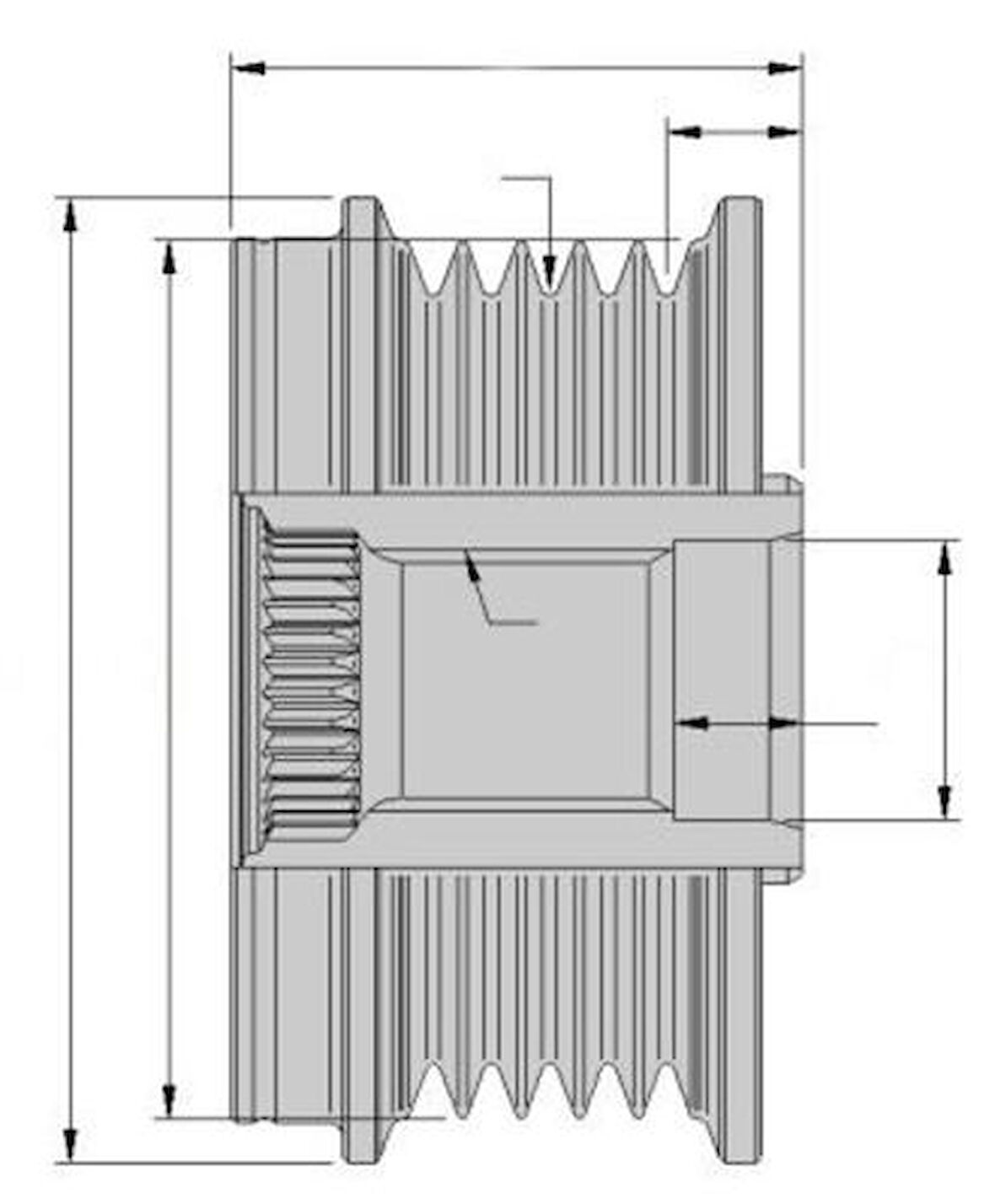 Hella 9XU358038041 Alternatör Kasnağı Crafter 2.5TDI 06-12 021903119G