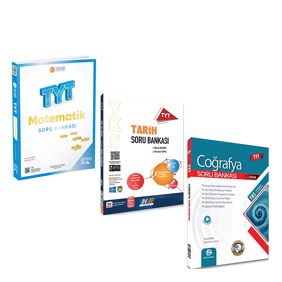 TYT Hız ve Renk Tarih Üç Dört Beş Matematik Bilgi Sarmal Coğrafya Soru Bankası 3 Kitap Set