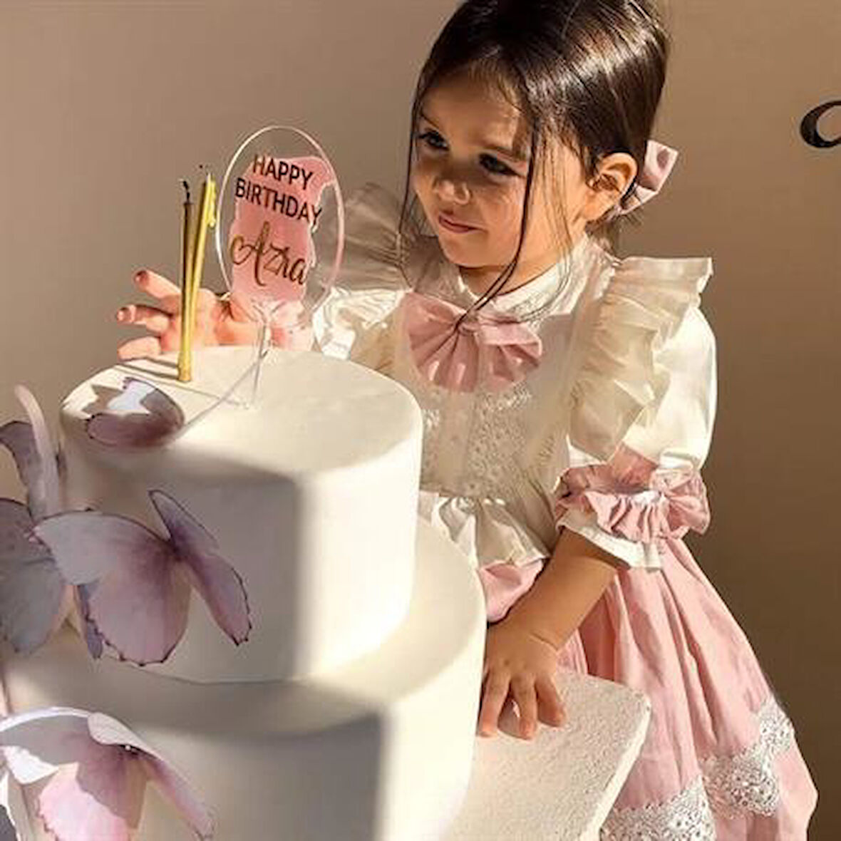Pudra Pembe Vintage Kız Bebek Elbisesi,fotoğraf çekim elbisesi,0-12 Yaşa Uygun