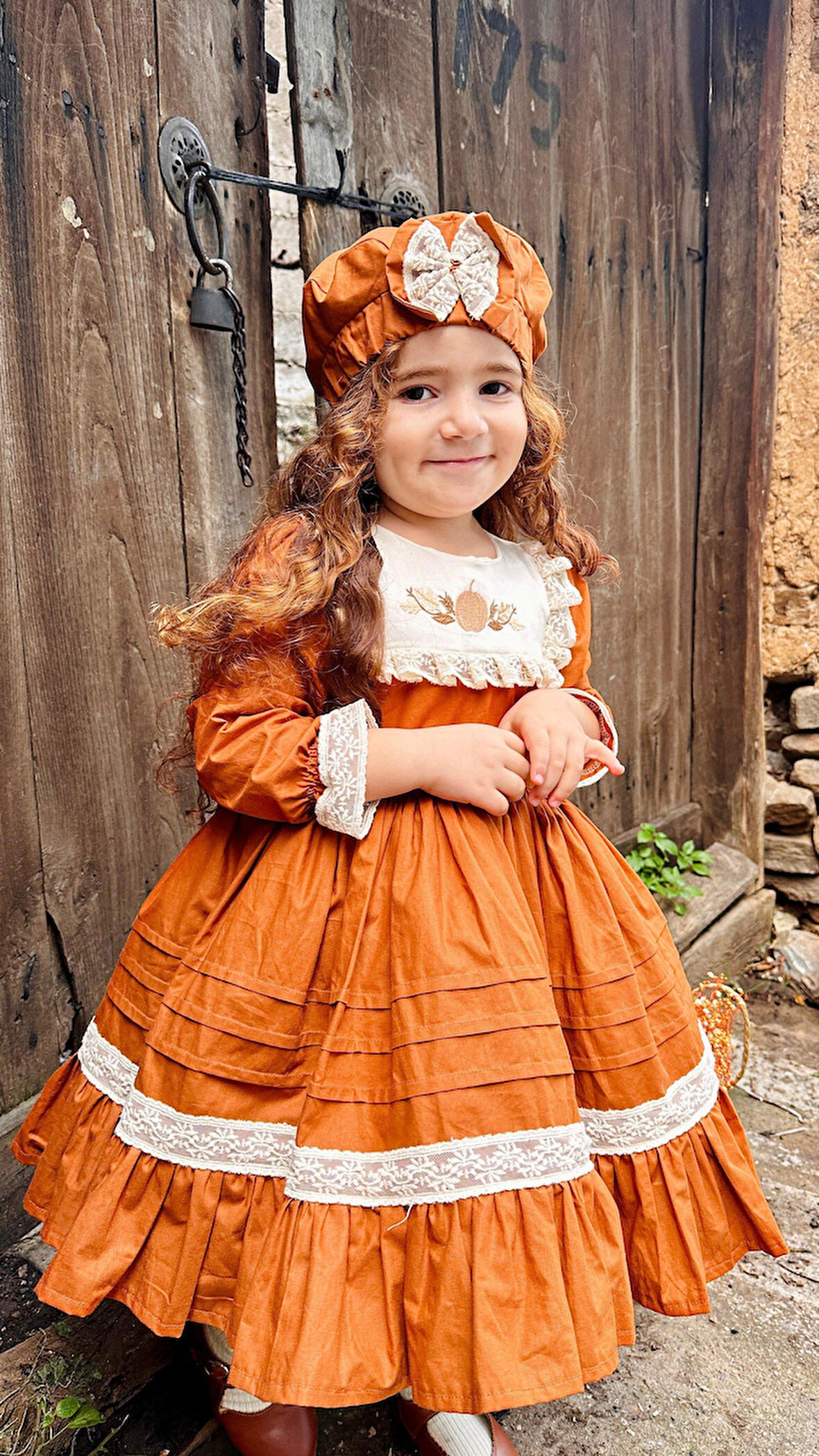 Taba Vintage Kız Bebek Elbisesi,Doğum günü,fotoğraf çekim elbise,0-12 Yaş Uygun