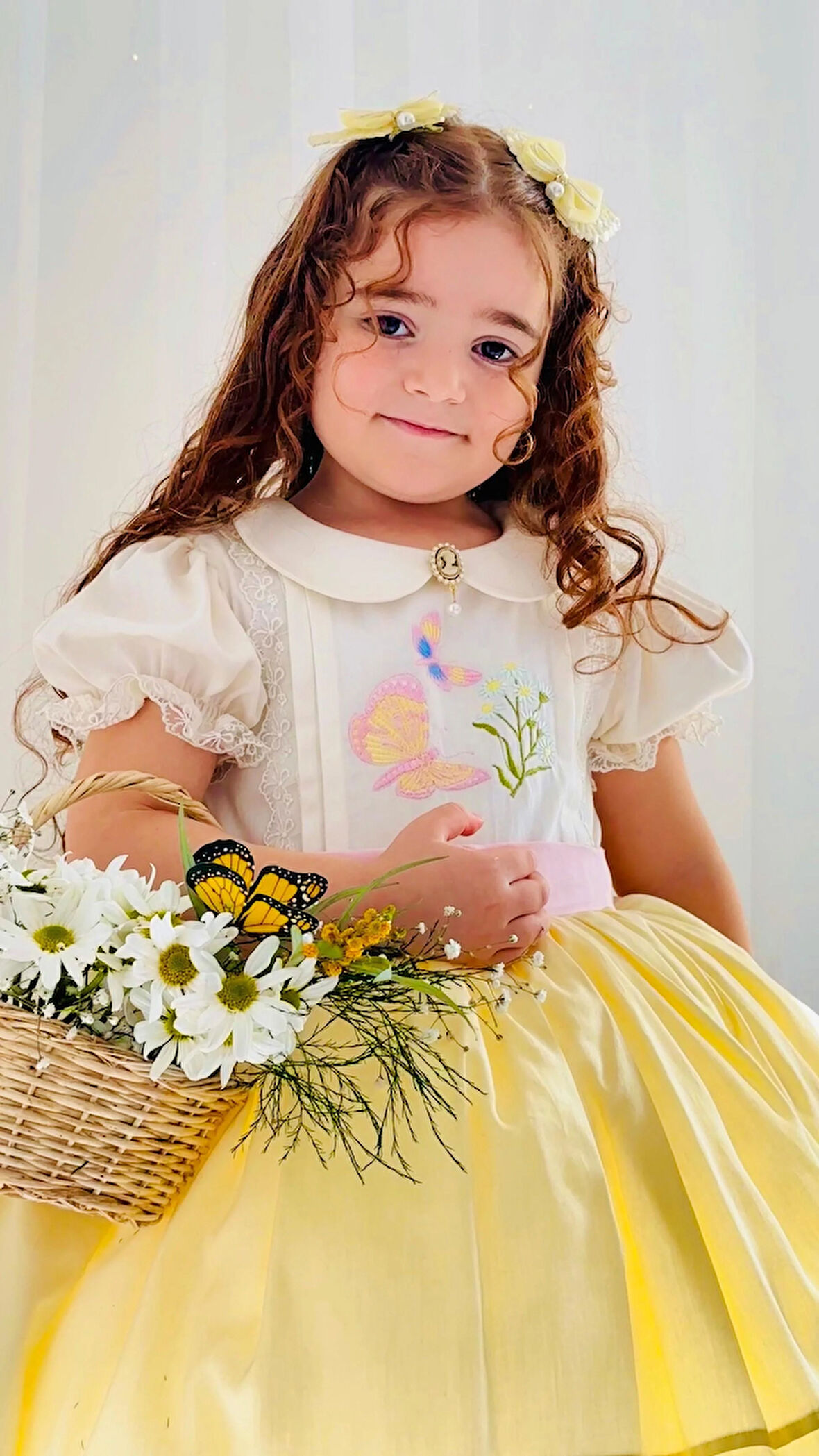 Sarı Kız Bebek Elbisesi,Doğum günü elbisesi, fotoğraf çekim elbisesi,0-12 Yaşa Uygun