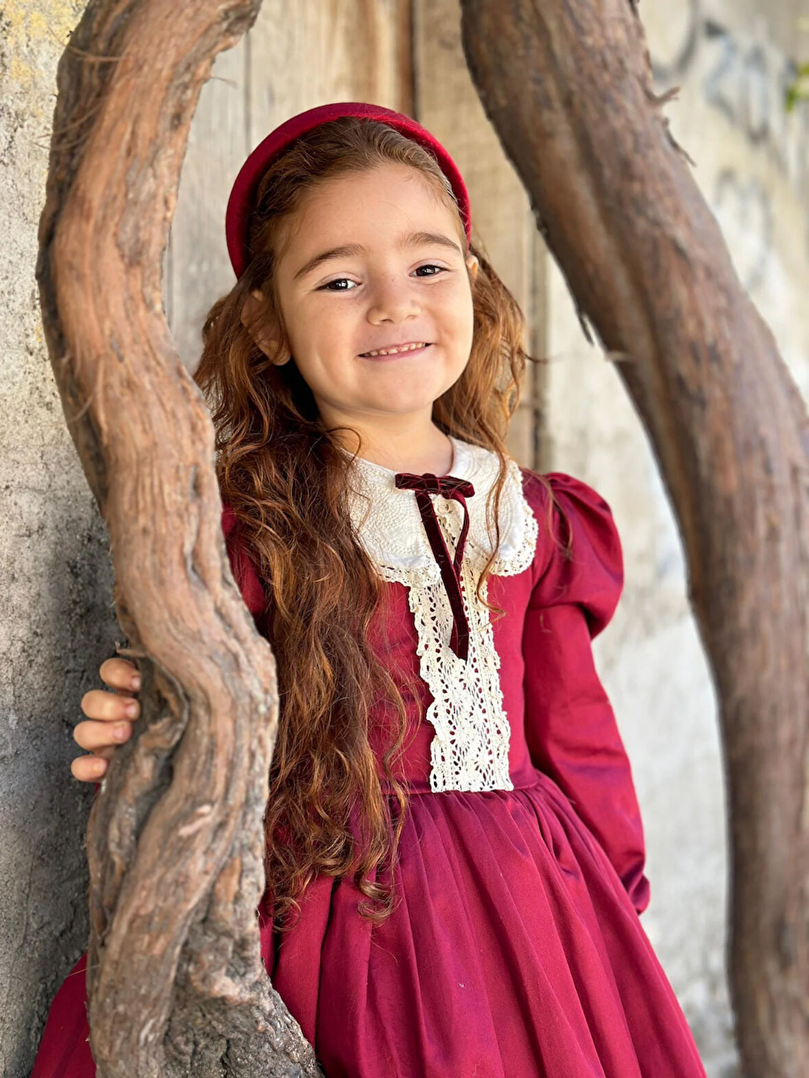 Bordo Kurdaleli Vintage Kız Bebek Elbisesi,Doğum günü elbise,fotoğraf çekim elbisesi,0-12 Yaşa Uygun