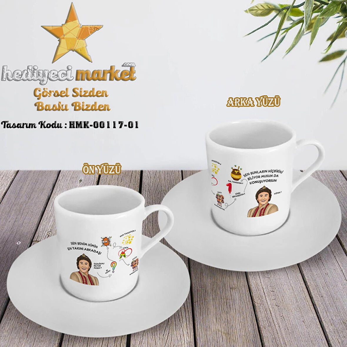 Prens Yerli Tekli Türk Kahvesi Fincanı - Kırık Beyaz - HMK-00117-01