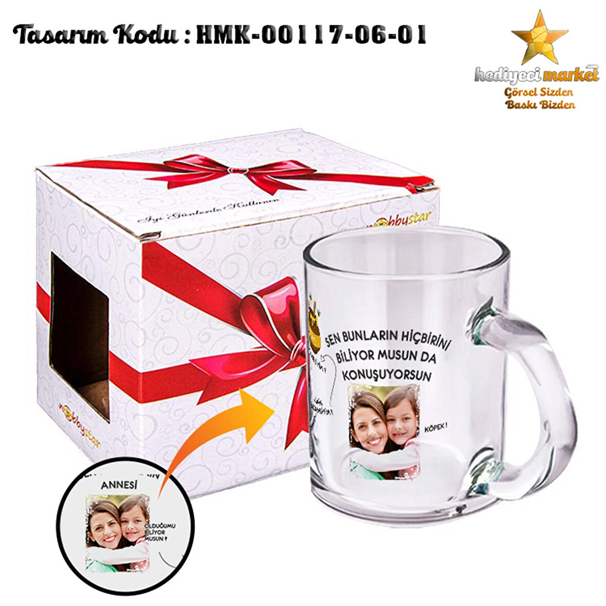 Prens Karakter Temalı Şeffaf Cam Kupa Bardak - HMK-00117-06-01
