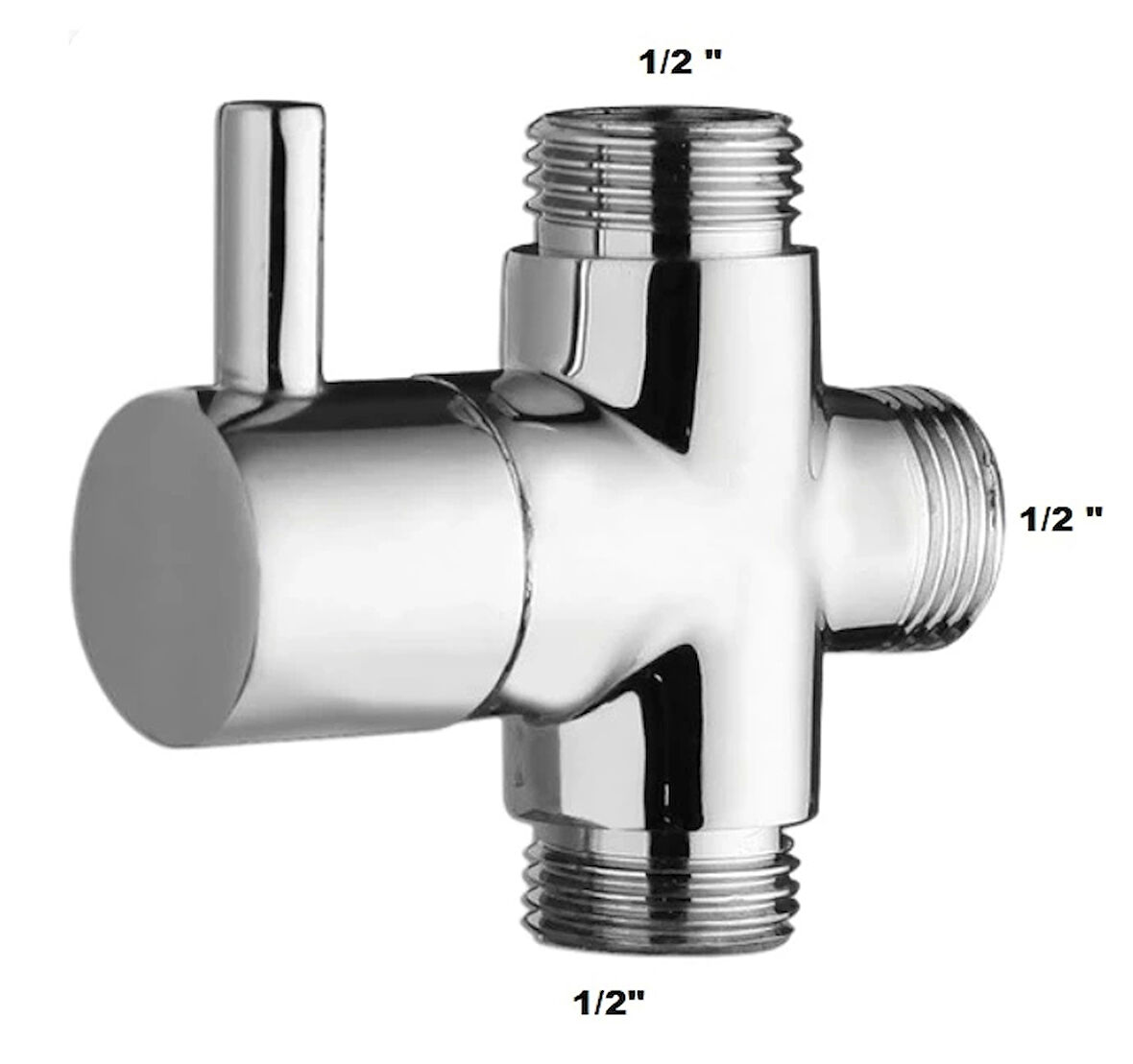 Banyo Robot Duş Seti Yönlendirici Musluk 1/2 - 1/2 - 1/2