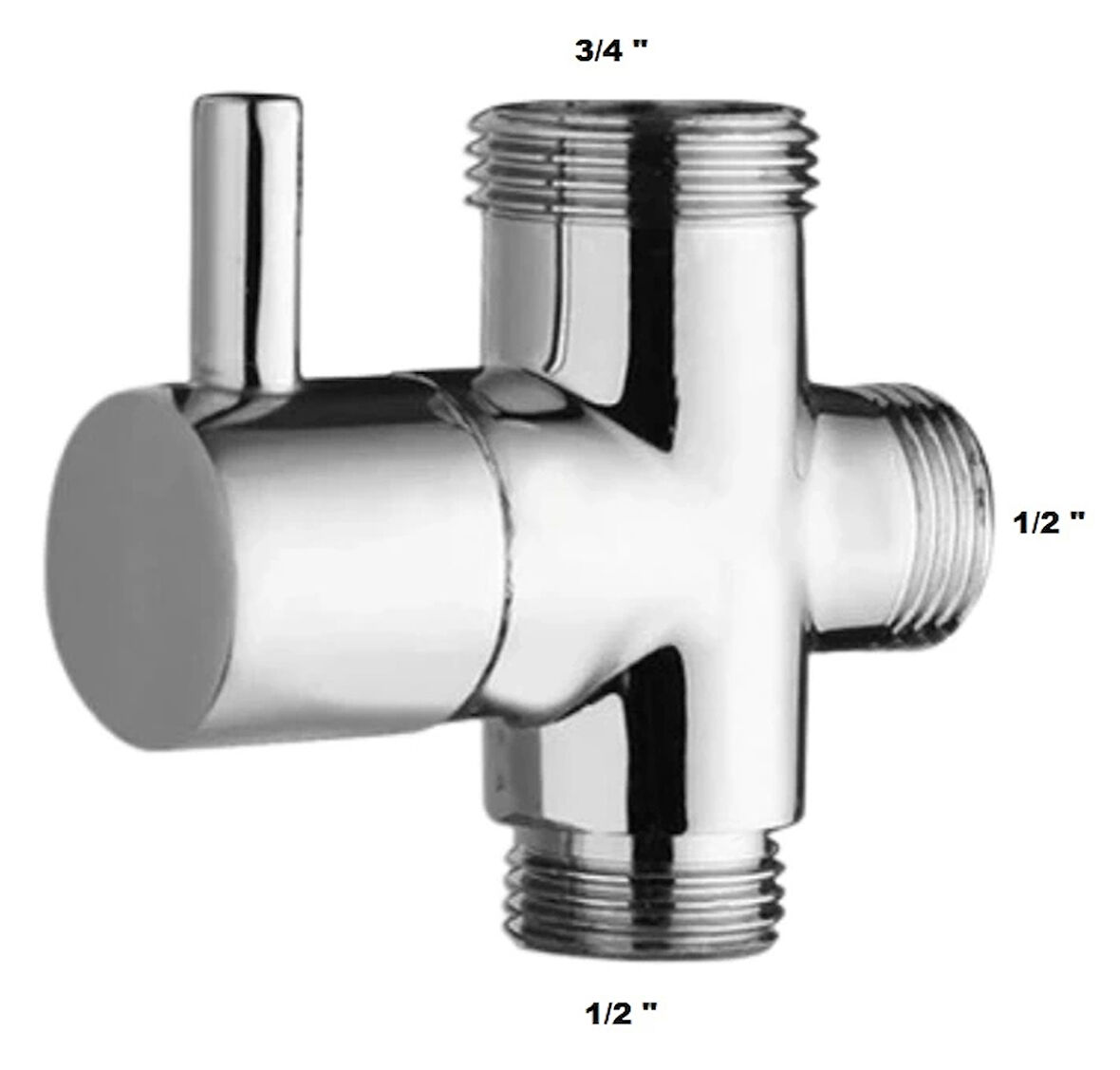 Banyo Robot Duş Seti Yönlendirici Musluk 1/2 - 1/2 - 3/4
