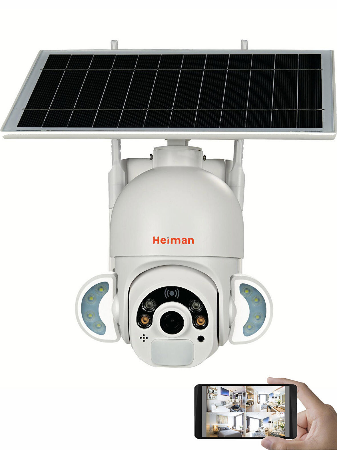 Hm-840 4g Sim Kartlı Güneş Enerjili (solar) 360° Hareketli Akıllı Kamera -uygulama Kontrol-