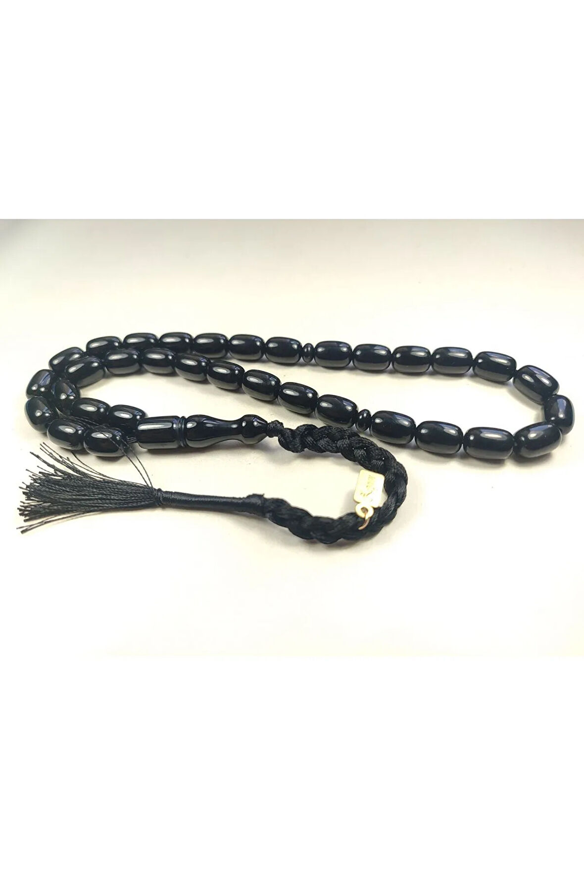 Ebu Zeyn Usta Eseri İmazlı Osmanlı Torunu İnci Siyahı Sıkma Kehribar Sertifikalı 5301