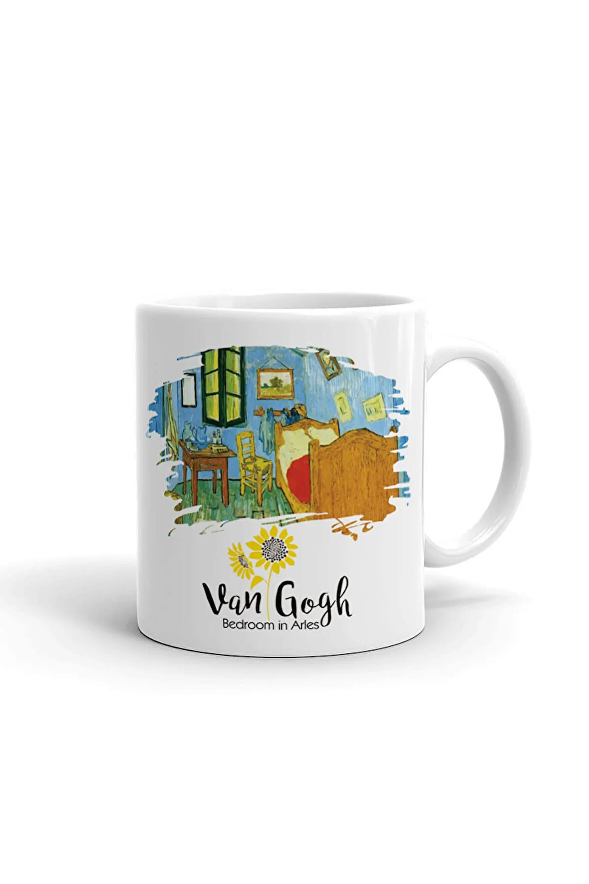 Van Gogh Bedroom in Arles Seramik ithal Porselen Seramik Kupa Bardak