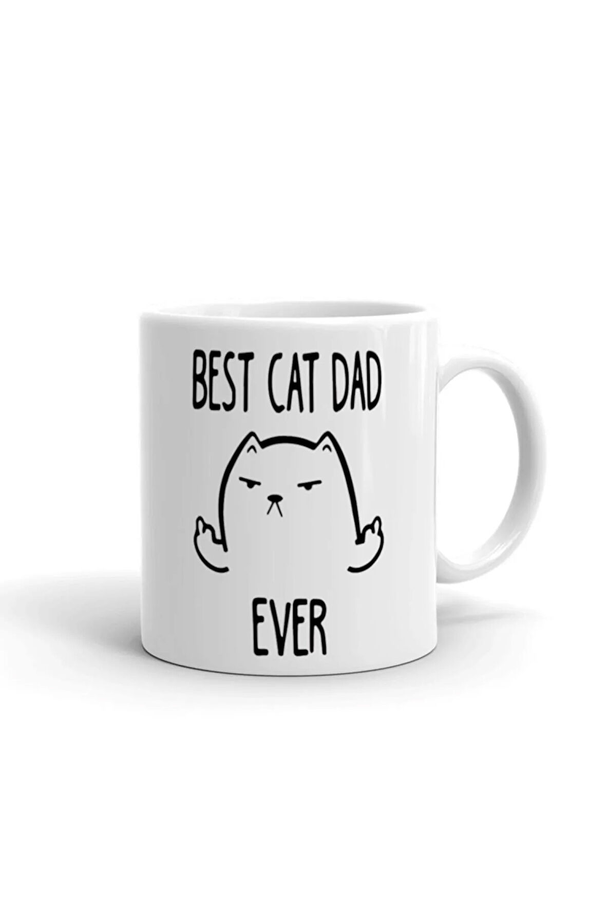 Best Cat Dad Ever ithal Porselen Seramik Kupa Bardak