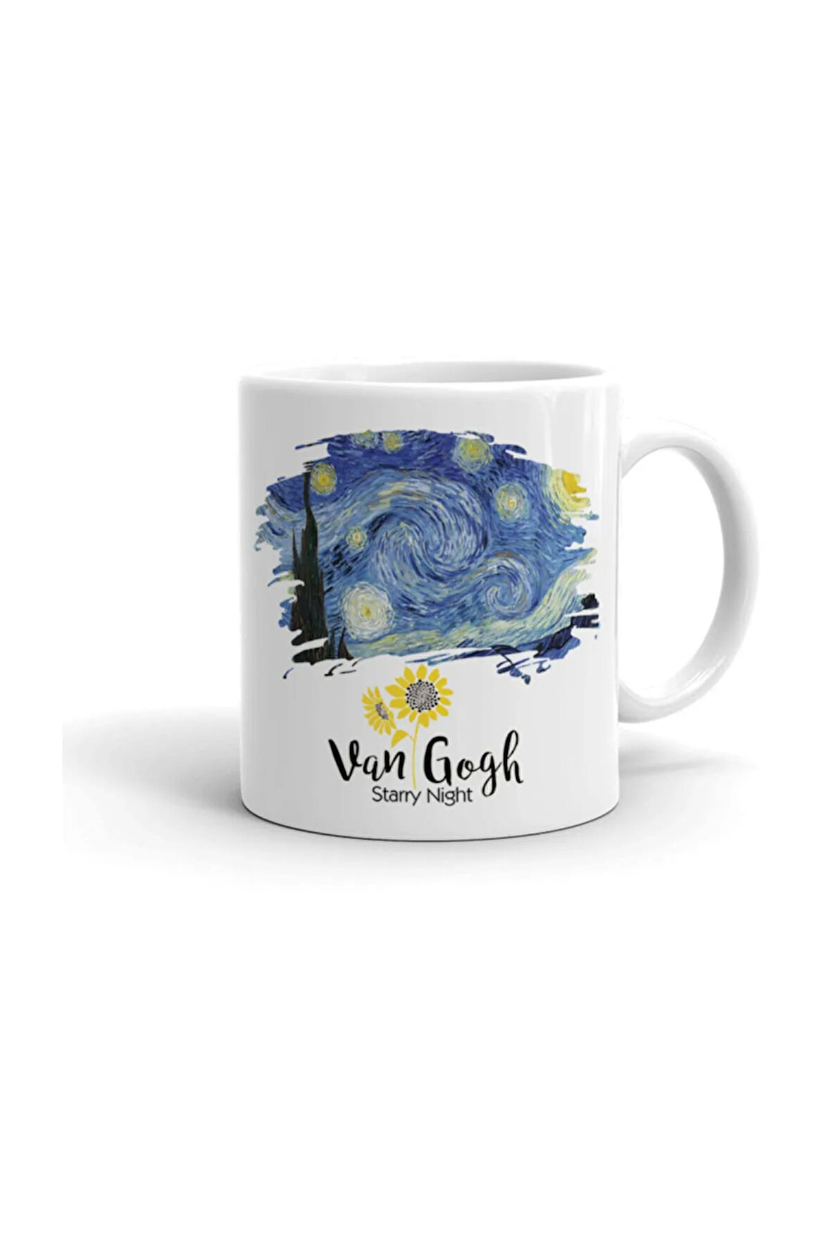 Van Gogh Yıldızlı Gece Seramik ithal Porselen Seramik Kupa Bardak