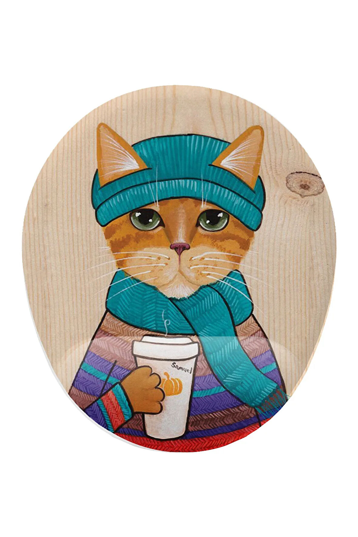 Hipster Kedi Bilek Destekli Kaymaz Buruşmaz Kırılmaz Mouse Pad