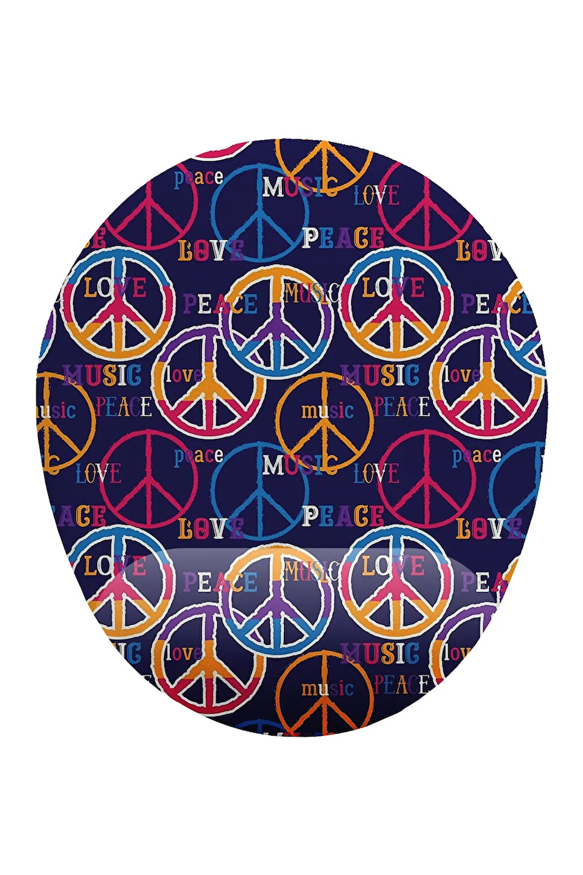 Peace Barış Simgesi Bilek Destekli Kaymaz Buruşmaz Kırılmaz Mouse Pad