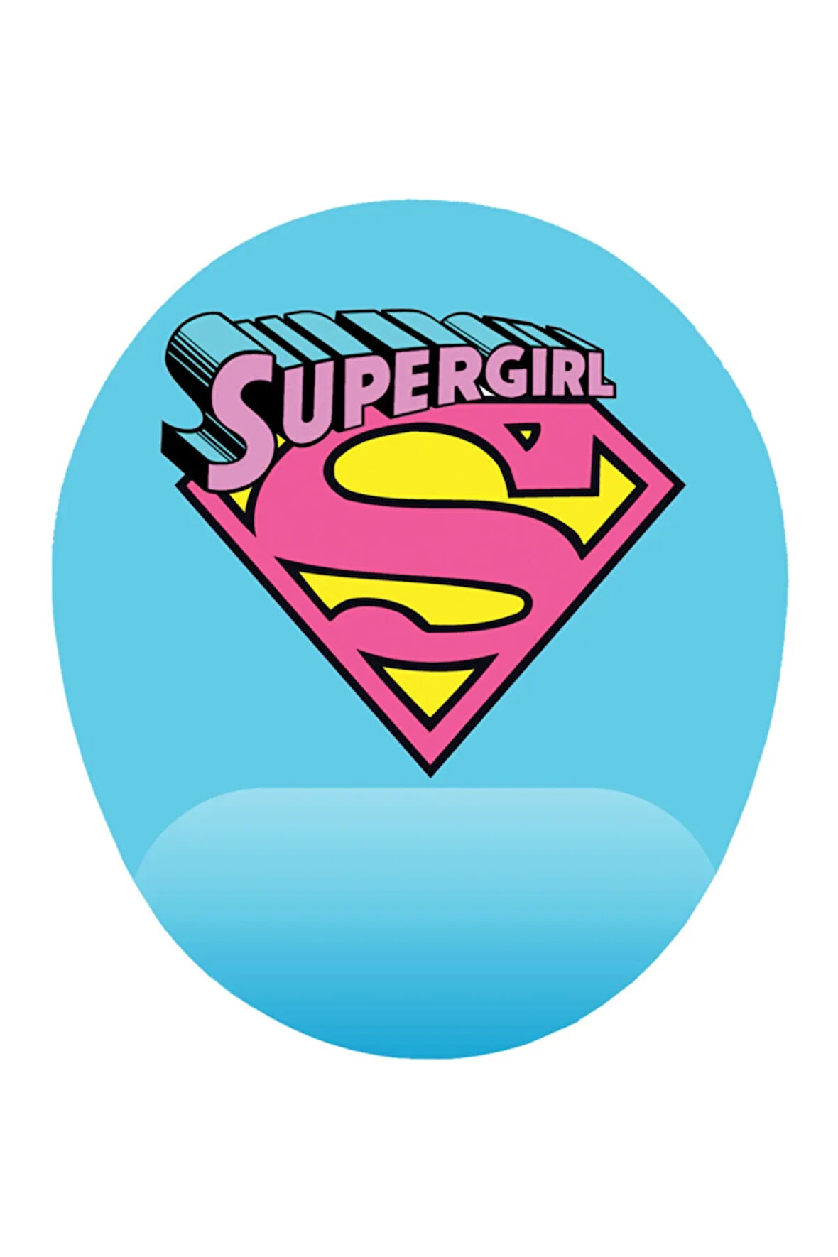 Supergirl Tasarım Bilek Destekli Kaymaz Buruşmaz Kırılmaz Mouse Pad
