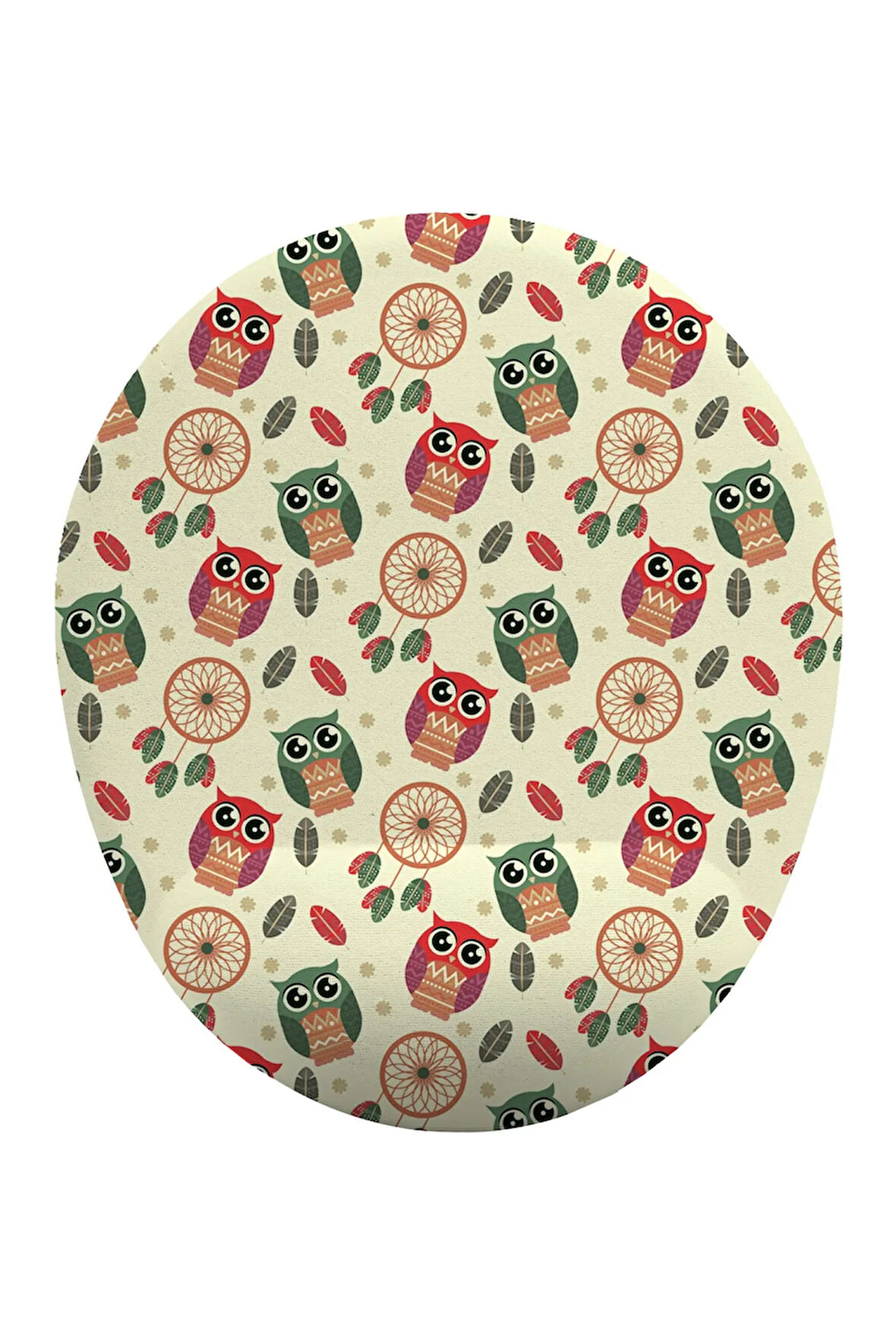 Düş Kapanı Ve Baykuş Desenli Bilek Destekli Kaymaz Buruşmaz Kırılmaz Mouse Pad